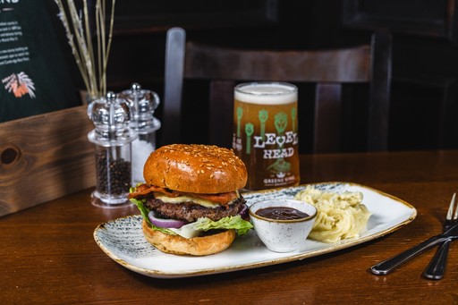Vintage Cheddar and Bacon Burger