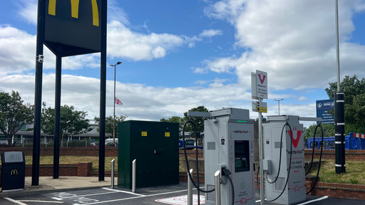 InstaVolt ultra rapid EV chargers at McDonald's in Hartlepool, offering convenient charging with easy access to McDonald's and nearby waterfront attractions.