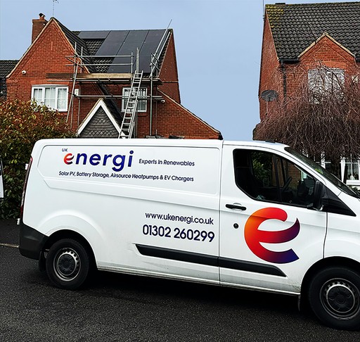 UKE Van in front of an install