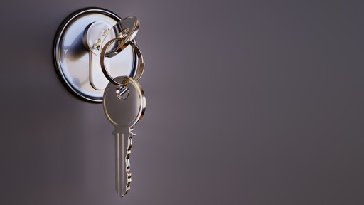 Locksmith holding key