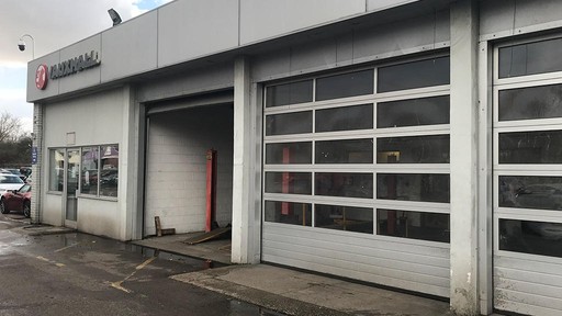 Outside Vauxhall Service Centre Newport