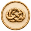 Wye Knot wooden oar and rope logo for our independ