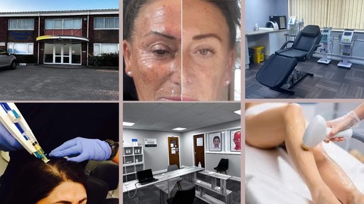 Collage of clinic and rooms