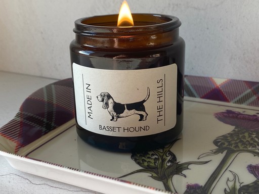 basset hound candle