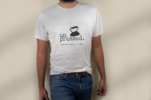 Mock up of t-shirt with vintage brand