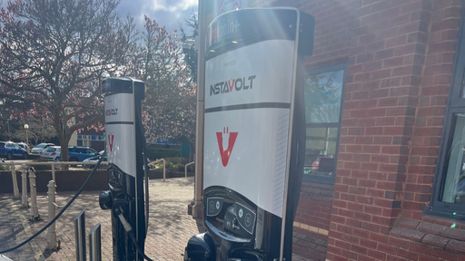 InstaVolt rapid chargers in use outside The Deane House, Taunton