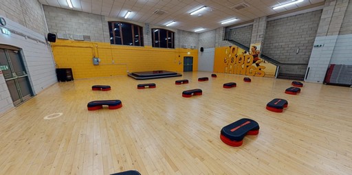 Group exercise studio at Loddon Valley Leisure Centre