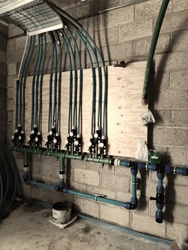 Residential water distribution installation in London
