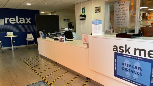 Reception inside the Ford Wrexham Service Centre