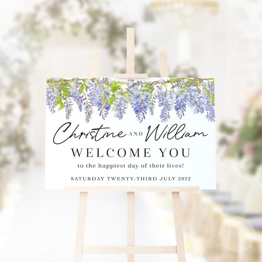 Wisteria Welcome Sign