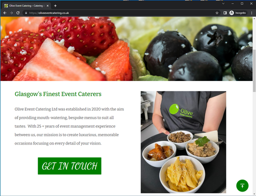 Example of our website design service