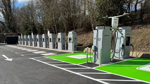 InstaVolt ultra rapid EV charger at Stanier Close, Kettering