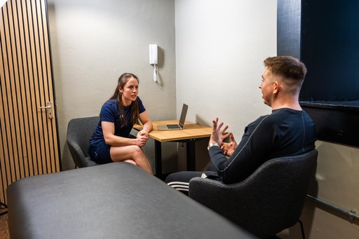 Physiotherapy consultation room at Health by Science Leith.