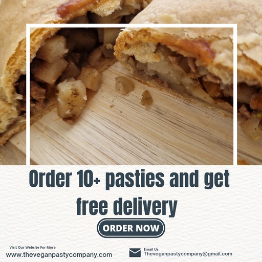 Order 10+  vegan pasties for free delivery 