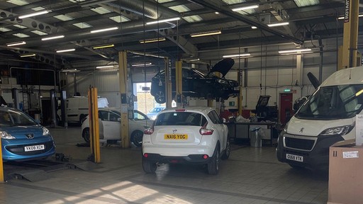 Workshop of the Peugeot Service Centre York