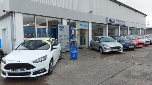 Outside Ford Service Centre Merthyr Tydfil