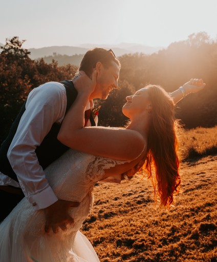 Couple dance in golden hour - Windermere