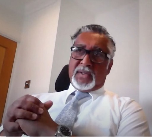 Image of Sir Patrick Bijou on video conference