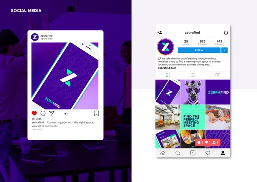 Zebrafind Branding social media Be Noticed Design