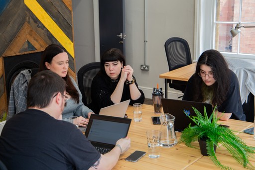 The Dynamize group team working together