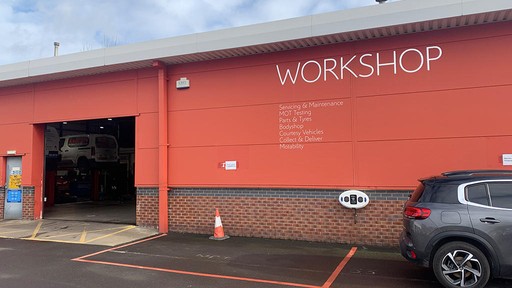 Outside the Citroen Service Centre Rotherham workshop
