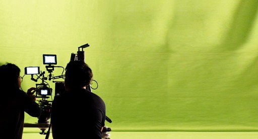 Filming in a Manchester green screen studio